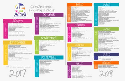 Calendario 2018 Png, Transparent Png, Transparent PNG