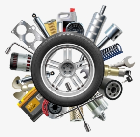 Tire Service Jeep Car Parts Vector Motor Clipart - Spare Parts, HD Png Download, Transparent PNG