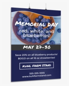 Memorial Day Blueberry Poster Template Preview - Banner, HD Png Download, Transparent PNG