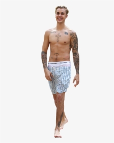 Justin Bieber In Underpants Png Image - Barechested, Transparent Png, Transparent PNG