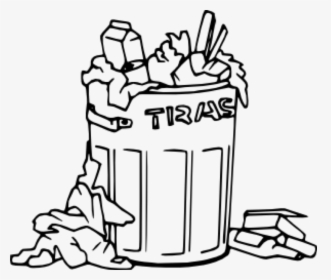 Trash Can Clipart Black And White, HD Png Download, Transparent PNG
