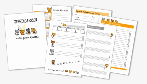 Cute Kitties Inspire Your Singers To Achieve Their - Singing Practice Journal, HD Png Download, Transparent PNG