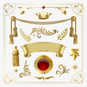 And Golden Illustrator Crown Vector Adobe Banner Clipart - Gold Crown Background Design, HD Png Download, Transparent PNG