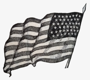 Black And White American Flag Transparent, HD Png Download, Transparent PNG