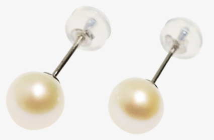 New 9k Gold Simple Earring Designs White Pearl Stud - Pearl, HD Png Download, Transparent PNG