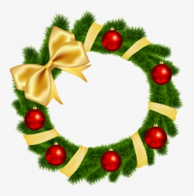 Christmas Border Insert Photo Christmas Border Rolls - Christmas Wreath Transparent Background, HD Png Download, Transparent PNG