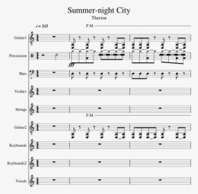 Summer-night City Slide, Image - Sheet Music, HD Png Download, Transparent PNG