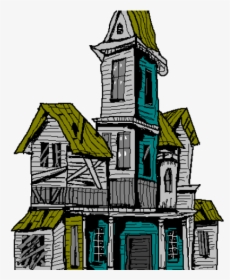Haunted Houses Clipart - Creepy House Clip Art, HD Png Download, Transparent PNG