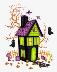 Transparent Halloween House Png - Transparent Haunted House Clipart, Png Download, Transparent PNG