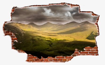 Zapwalls Decals Stormy Hillside Clouds Breaking Wall - Psalm 86 Verse 13, HD Png Download, Transparent PNG