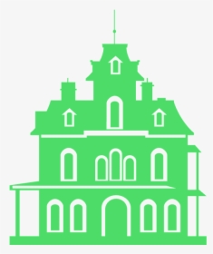 Haunted House Silhouette Vector, HD Png Download, Transparent PNG