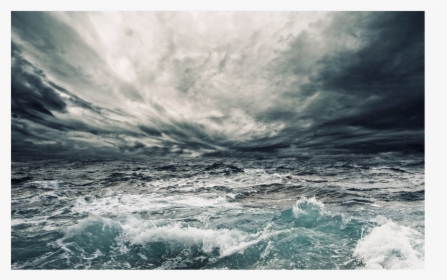 #ocean #sea #sky #clouds #stormy - Leuchtturm Gemälde Sturm, HD Png Download, Transparent PNG