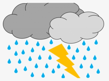 Lightening Clipart Stormy Sky - Thunder And Lightning Clipart, HD Png Download, Transparent PNG