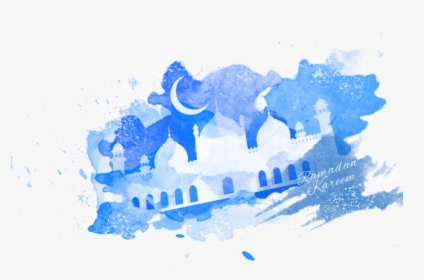 Ramadan Kareem Eid Png - Blue Eid Mubarak Png, Transparent Png, Transparent PNG