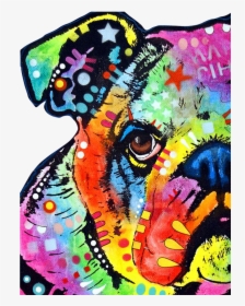 Bulldog Vector - Colorful Bulldog Artwork, HD Png Download, Transparent PNG