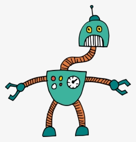 6 Silly Cartoon Robot Vector 1 - Cartoon Image Png Transparent, Png Download, Transparent PNG