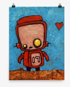 Transparent Cute Robot Png - Drawing Painting Robot, Png Download, Transparent PNG