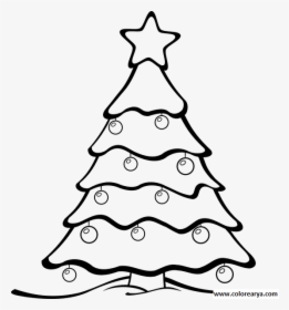 Arbol Navidad Para Colorear - Christmas Card Clipart Black And White, HD Png Download, Transparent PNG
