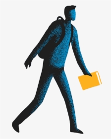 An Illustration Of A Student Walking With A Backpack - Illustration, HD Png Download, Transparent PNG