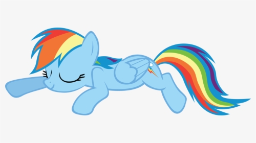 Sleeping Vector Mlp - My Little Pony Rainbow Dash Laying Down, HD Png Download, Transparent PNG