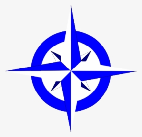 Blue And White Compass Svg Clip Arts - Compass Points In Russian, HD Png Download, Transparent PNG