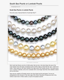 Transparent Strand Of Pearls Png - South Sea Pearl Shapes, Png Download, Transparent PNG