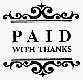 Paid With Thanks Rubber Stamp   Title Paid With Thanks - Spirulina, HD Png Download, Transparent PNG