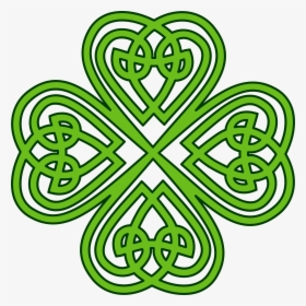 Clover Clipart Celtic - Celtic Four Leaf Clover Clipart, HD Png Download, Transparent PNG