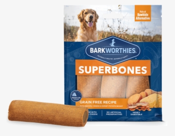Bag Of Bacon, Cheese, And Sweet Potato-flavored Superbones - Barkworthies, HD Png Download, Transparent PNG