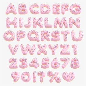 Donuts Clipart Pink - Donut Font, HD Png Download, Transparent PNG