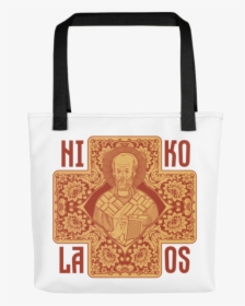 Saint Nicholas Tote Bag Red And Gold Version - Tote Bag, HD Png Download, Transparent PNG