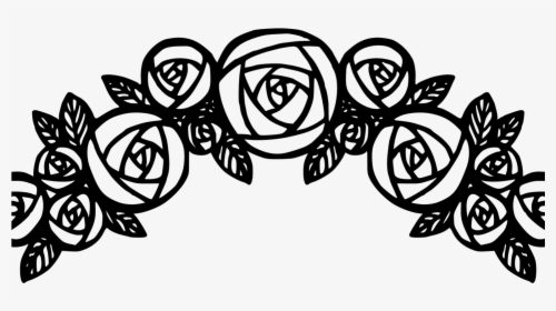Black And White Rose Clipart , Png Download - Roses Clipart Black And White, Transparent Png, Transparent PNG