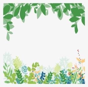 Transparent Clipart Green Leaves Border - Green Floral Border Png, Png Download, Transparent PNG