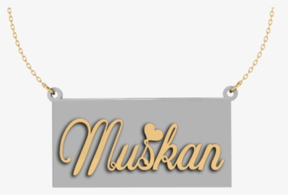 Trendy Personalized 3d Name Necklace In Sleek Cursive - Pendant, HD Png Download, Transparent PNG