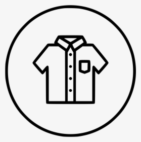 Tshirt Uniform Half Sleeve White Cloth School - School Uniform Clipart Black And White, HD Png Download, Transparent PNG