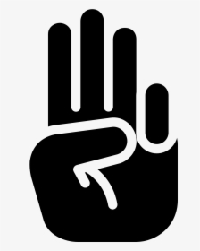 Hand Symbol Digit Computer Icons V Sign - Transparent Peace Sign Hand Free, HD Png Download, Transparent PNG