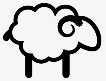 Sheep With Curly Wool - Sheep Icons, HD Png Download, Transparent PNG