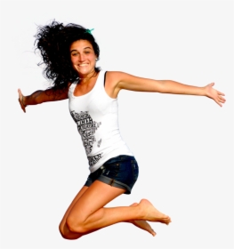 Transparent Happy Girl Png - Girl Jumping Transparent Background, Png Download, Transparent PNG
