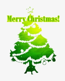 Christmas Tree Merry Christmas Png Image - Clip Art Blue And White Christmas Tree, Transparent Png, Transparent PNG