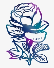 Transparent Rose Tattoo Stencil Clipart, Rose Tattoo - Black And White Rose Png, Png Download, Transparent PNG