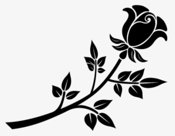 Stencil Rose Silhouette - Flowers Photos For Photoshop, HD Png Download, Transparent PNG