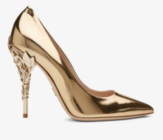 Gold Metallic Calf Leather With Light Gold Leaves Data - Basic Pump, HD Png Download, Transparent PNG