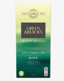 Green & Black S Mint Dark Chocolate 90g Bar - Green And Blacks Velvet Mint, HD Png Download, Transparent PNG