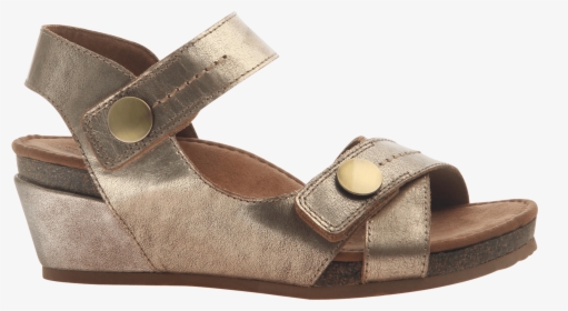 Womens Wedge Sandal Sandey In Gold Side View   Class - Sandal, HD Png Download, Transparent PNG