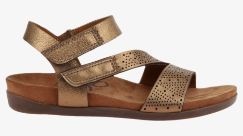 Otbt Flat Sandal Theodora In Gold Side View   Class - Sandal, HD Png Download, Transparent PNG