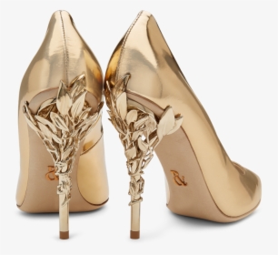 Gold Metallic Calf Leather With Light Gold Leaves Data - Basic Pump, HD Png Download, Transparent PNG