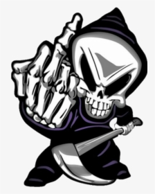 #skull #reaper #cuss #dirty - Skull Middle Finger, HD Png Download, Transparent PNG