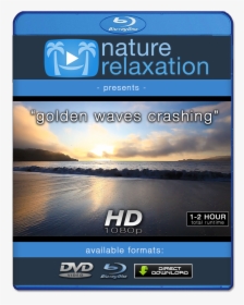 Golden Waves Crashing At Sunset - Aquarium For Relaxation 4k Uhd Screensaver Bluray, HD Png Download, Transparent PNG
