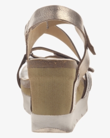 Womens Wedge Sandals Wavey In Gold Back View   Class - Sandal, HD Png Download, Transparent PNG