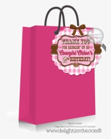 Pink Checkered Cowgirl Birthday Favor Tags, HD Png Download, Transparent PNG
